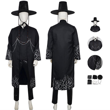 Kpop Demon Hunters Jinu Saja Boys Demon Outfit Cosplay Costume Halloween Suit Becostume